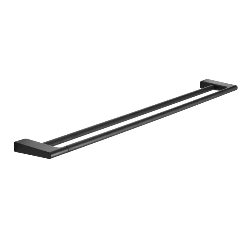 Dobbelt Håndklædestang 810 mm – Mat Sort Black Friday Tilbud