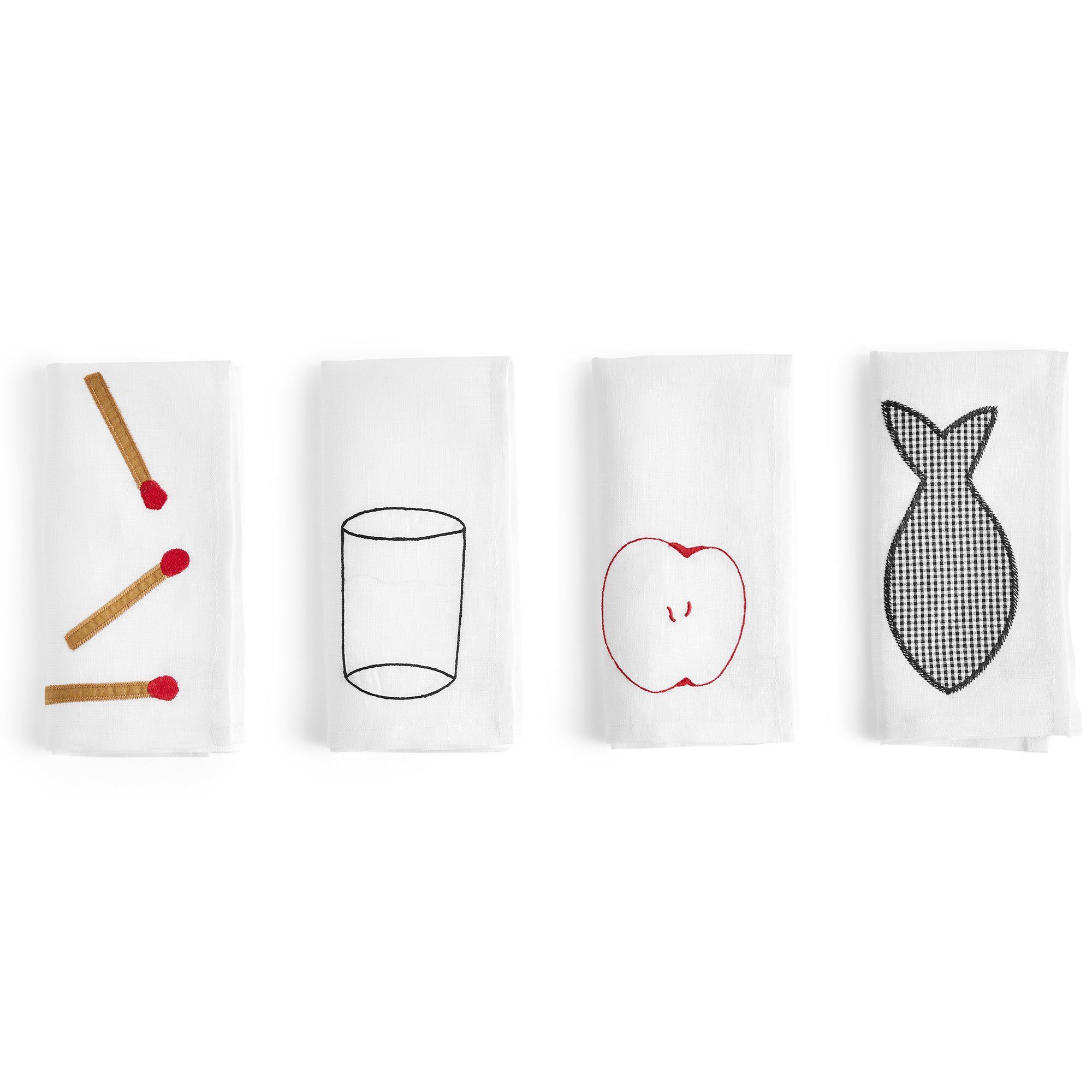 Sobremesa Stofserviet 4 Pack, Hvid Black Friday Hay Tilbud