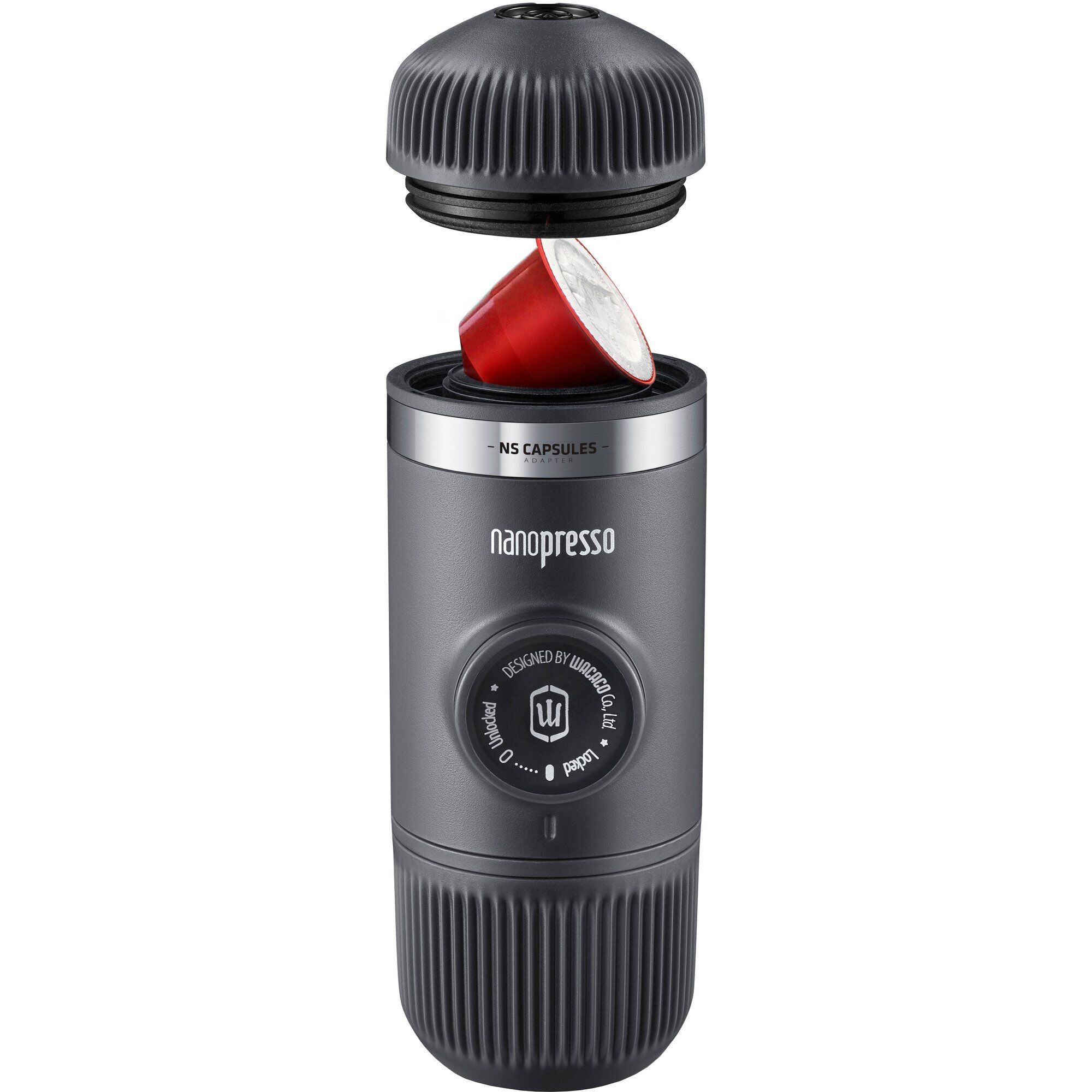 Nanopresso Espressobrygger + Nespresso Adapter, Grå Black Friday Wacaco Tilbud