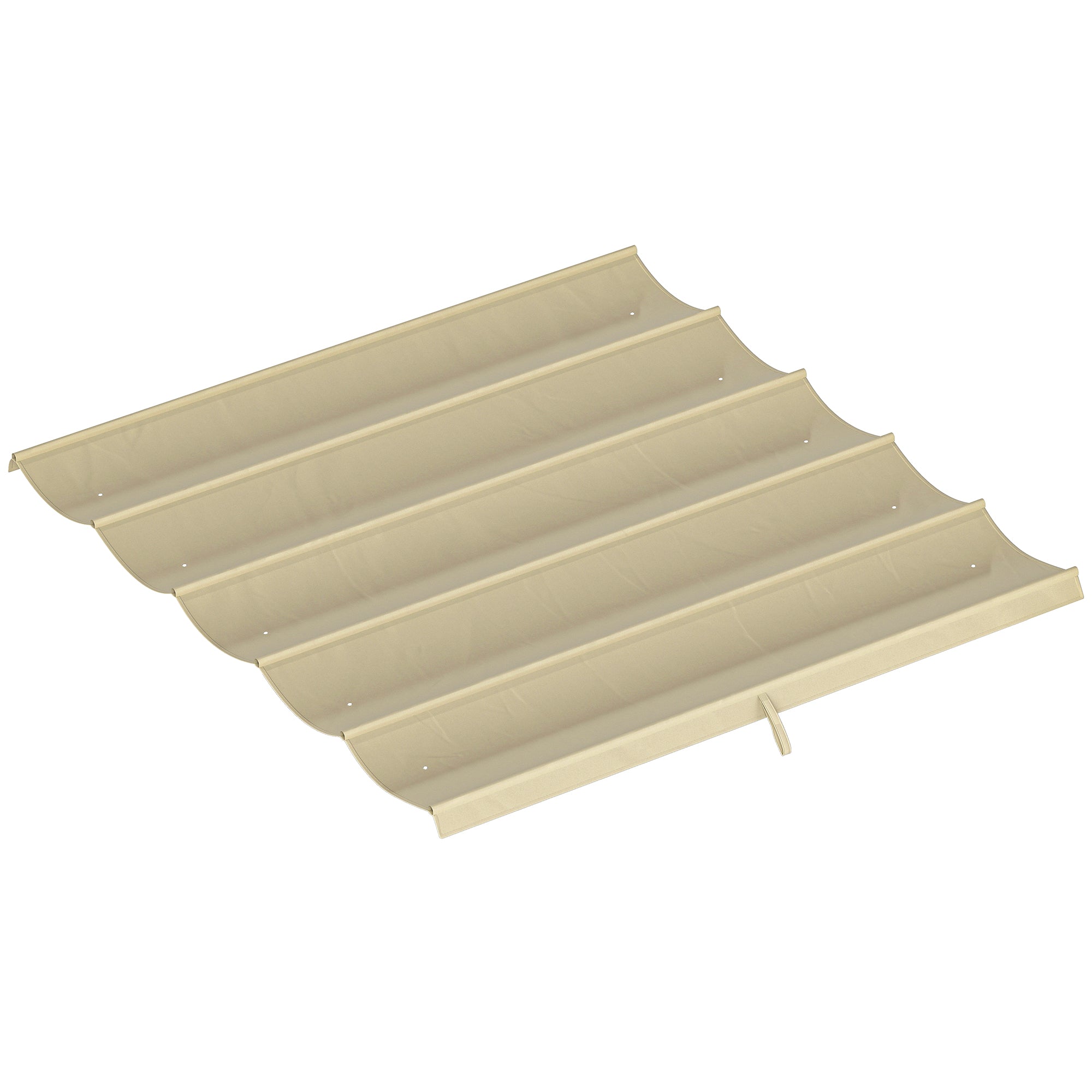 Udskiftningstag Til 3 X 3 M Pergola, Udtrækkeligt, Med Drænhuller Til Regnvand, Vejrbestandigt, Polyester, Beige, 250 X 255 Cm Black Friday Aosom Tilbud