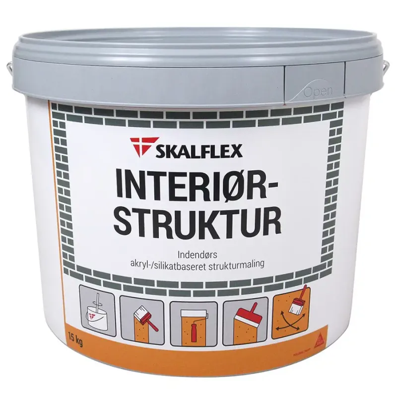 Strukturmaling Interiør Fin     15kg Black Friday Skalflex Tilbud