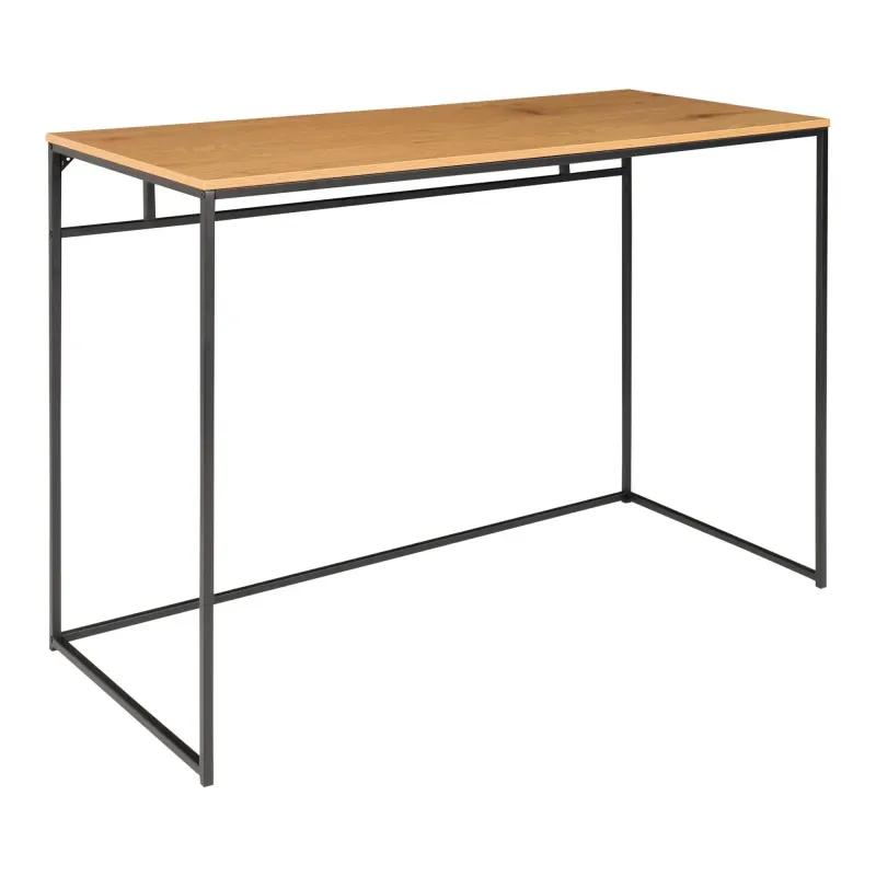Skrivebord med Sort Ramme og Egetræslook – Black Friday Tilbud