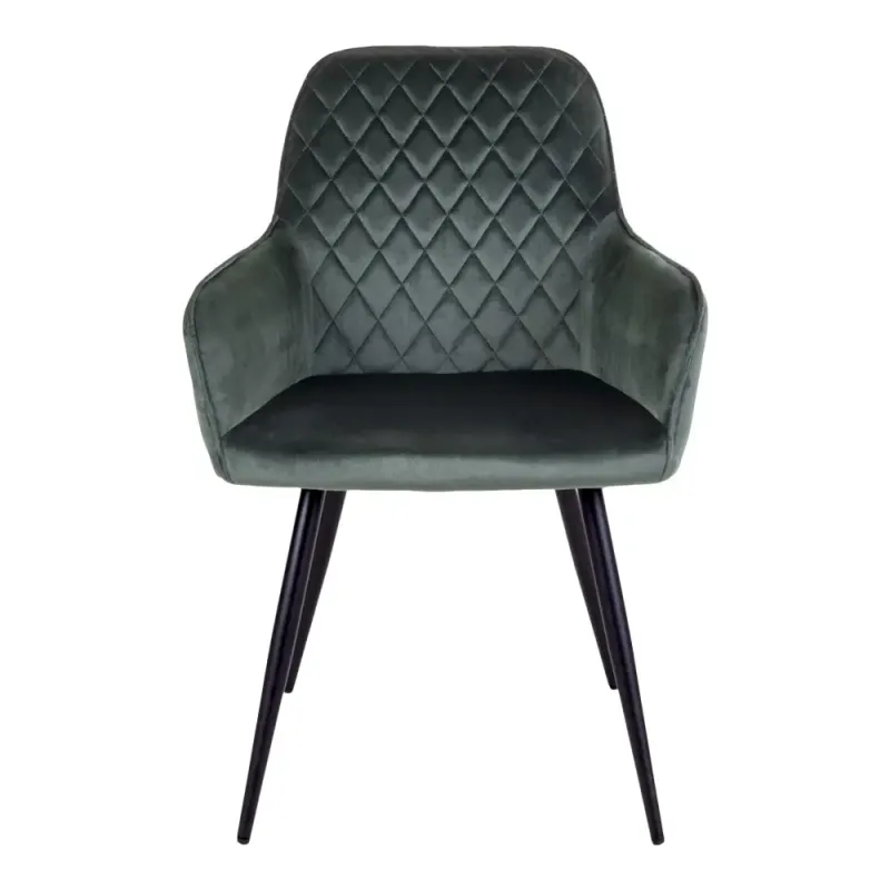 Spisebordsstol I Grøn Velour Hn1206   1001155 Black Friday Homeshop Tilbud