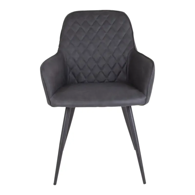 Spisebordsstol I Mørkegråt Kunstlæder Med Sorte Ben Hn1221   1001152 Black Friday Homeshop Tilbud