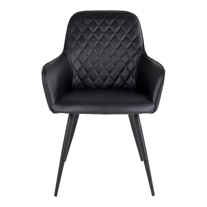Spisebordsstol I Sort Kunstlæder Med Sorte Ben Hn1223   1001153 Black Friday Homeshop Tilbud
