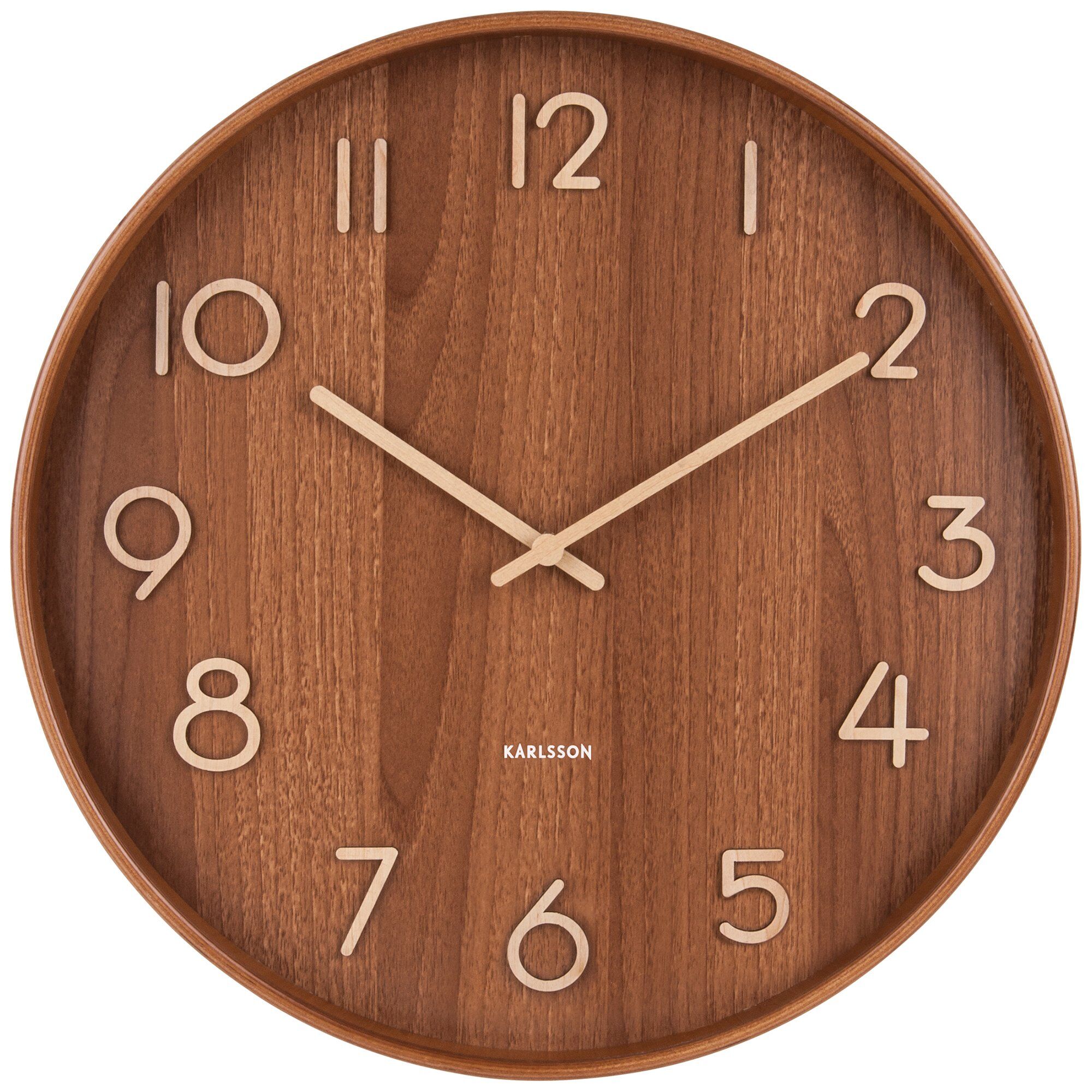 Pure Vægur 40 Cm, Dark Wood Black Friday Karlsson Tilbud