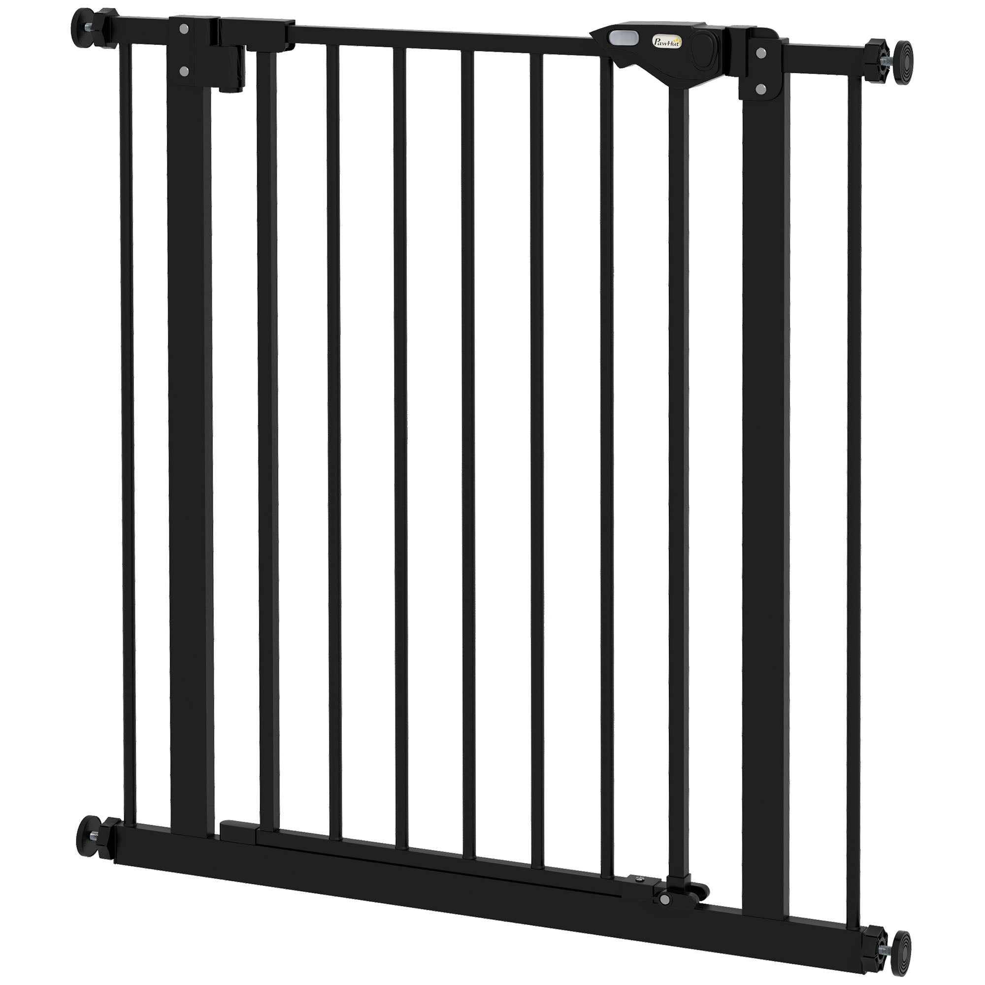 Hundegitter, Kæledyrsgitter, Metal, Plast, 74 80 Cm, Sort Black Friday Aosom Tilbud