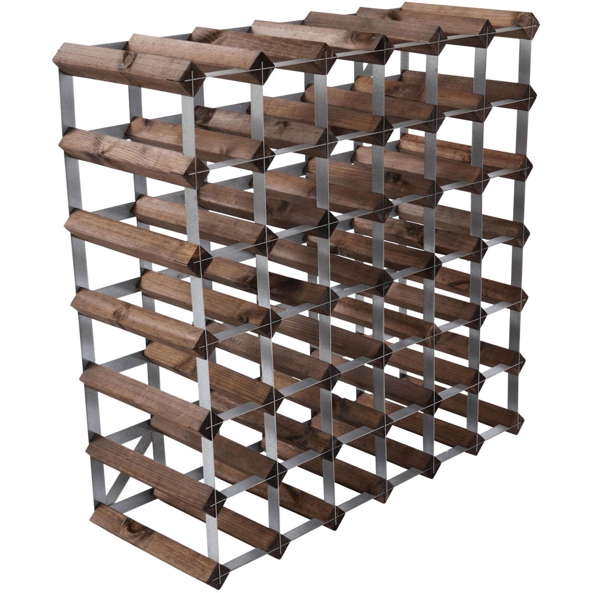 Vinreol Saml Selv Mørk Eg 42 Flasker Black Friday Traditional Wine Rack Tilbud