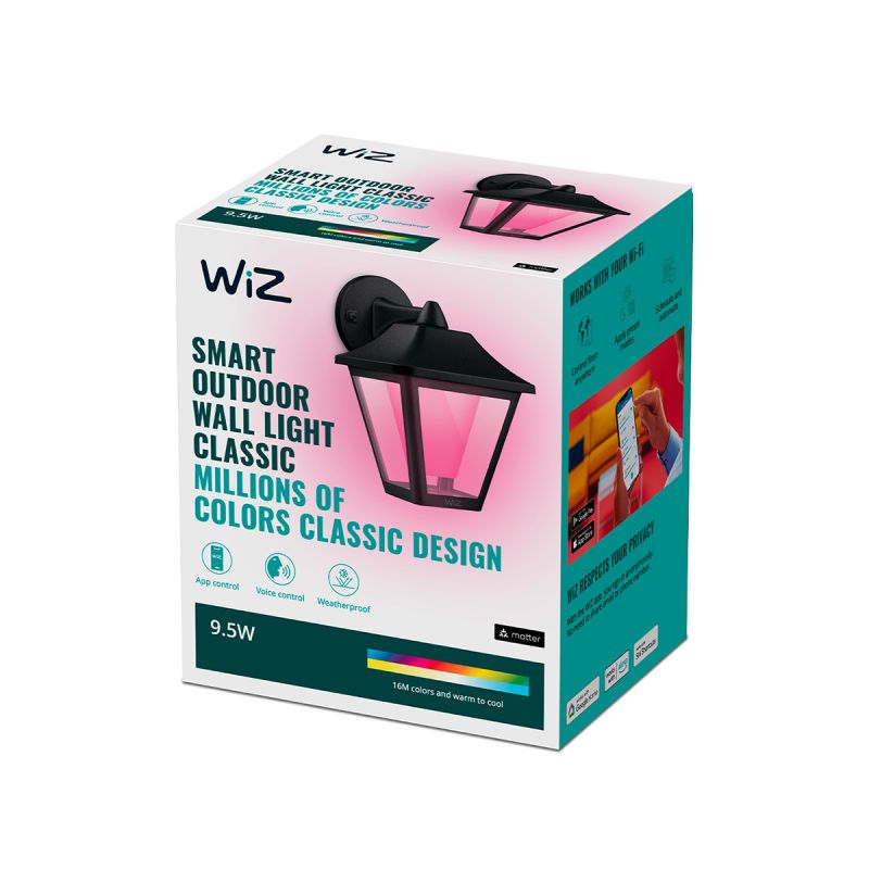 Wall Light Classic Rgbw Eu Black Friday Wiz Tilbud