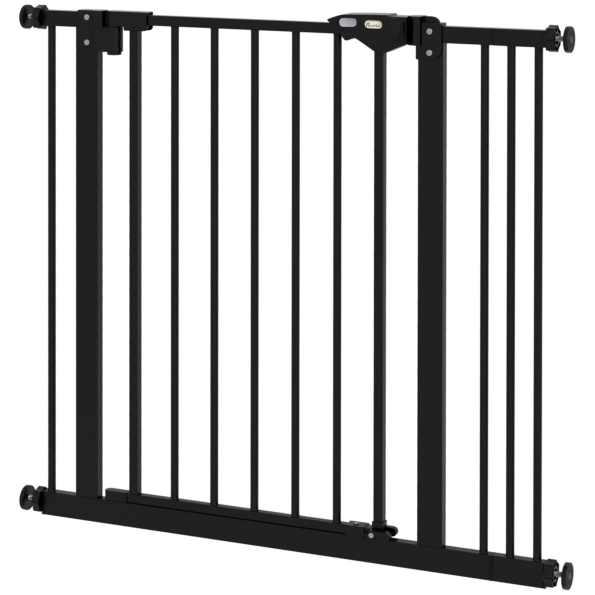 Hundegitter, Kæledyrsgitter, Metal, Plast, 74 87 Cm, Sort Black Friday Aosom Tilbud