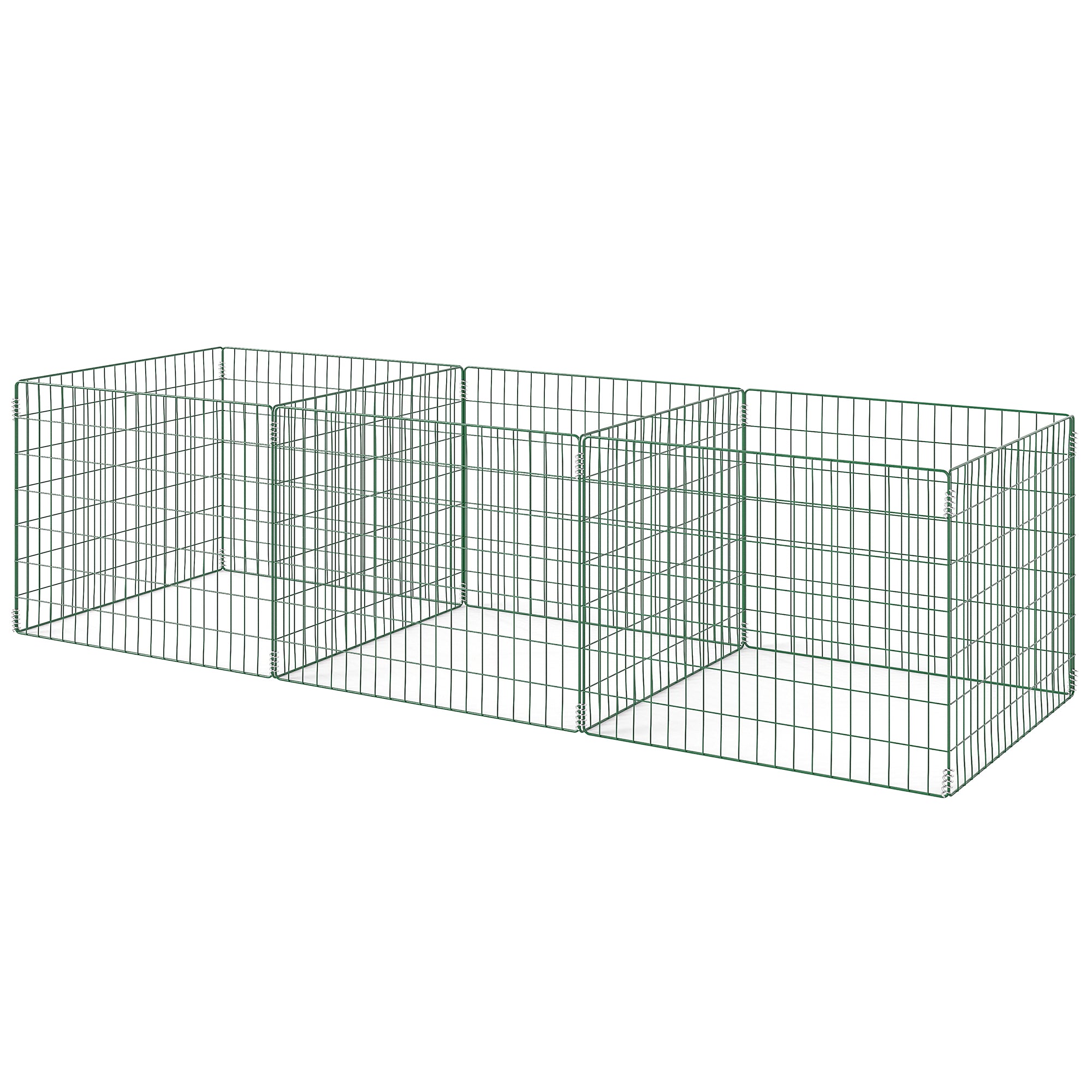 1680 Liters Kompostbeholder, 270 X 90 X 70 Cm, 3 Delt, Hurtigkompostbeholder Af Stål, Vejrbestandig, Grøn Black Friday Aosom Tilbud