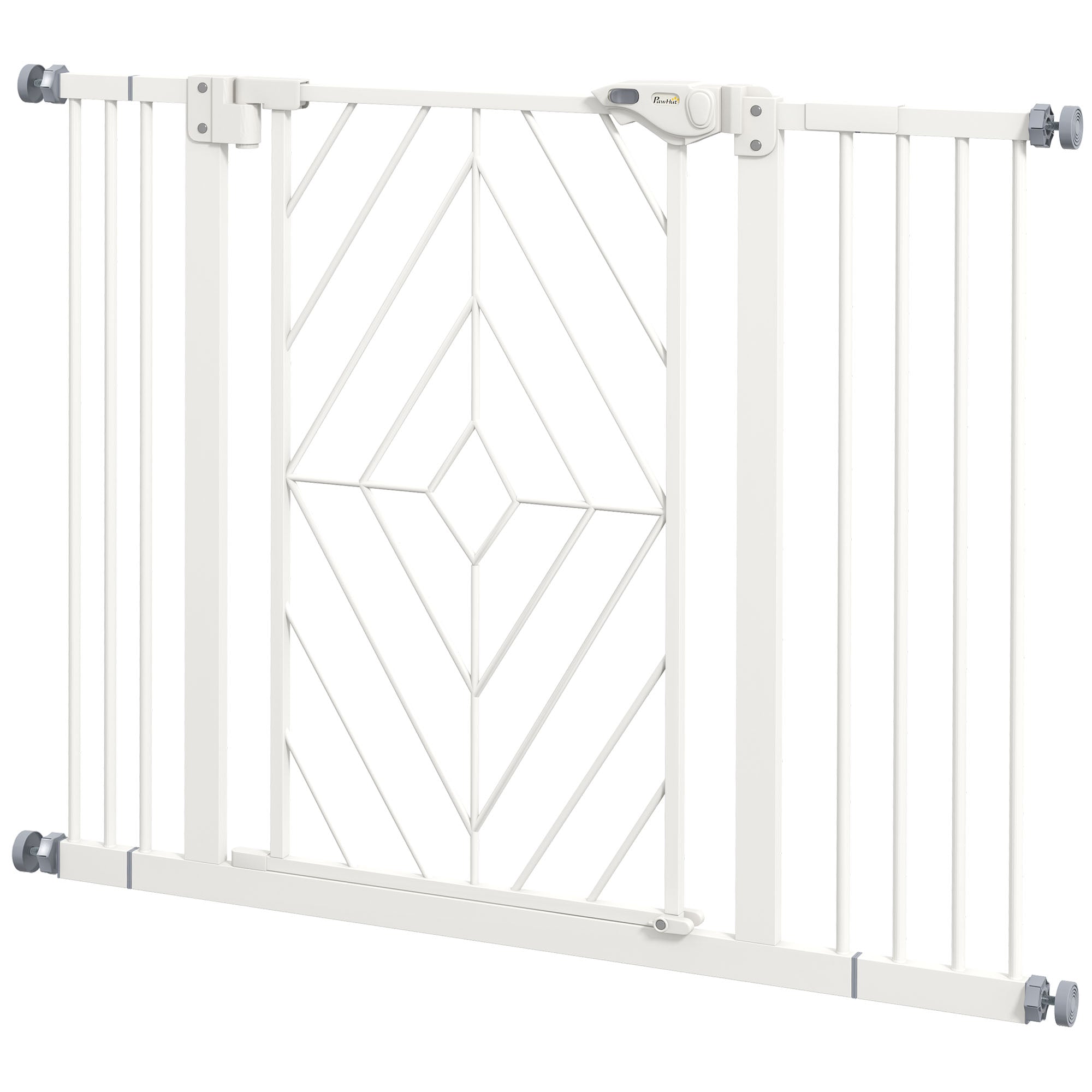 Dørgitter Trappegitter Barriere Hundegitter, 100 Cm X 4 Cm X 76 Cm, Hvid Black Friday Aosom Tilbud