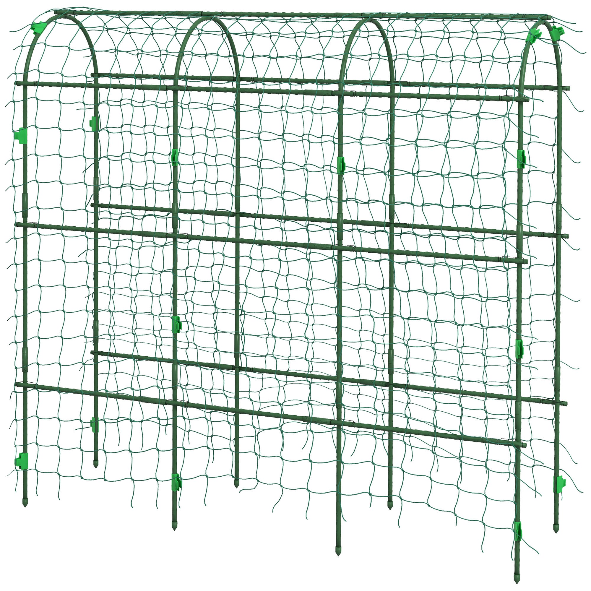 Stor Espalierbue, Fuglebeskyttelsesnet, Nem Montering, Metal, 43 X 182 X 183 Cm Black Friday Aosom Tilbud