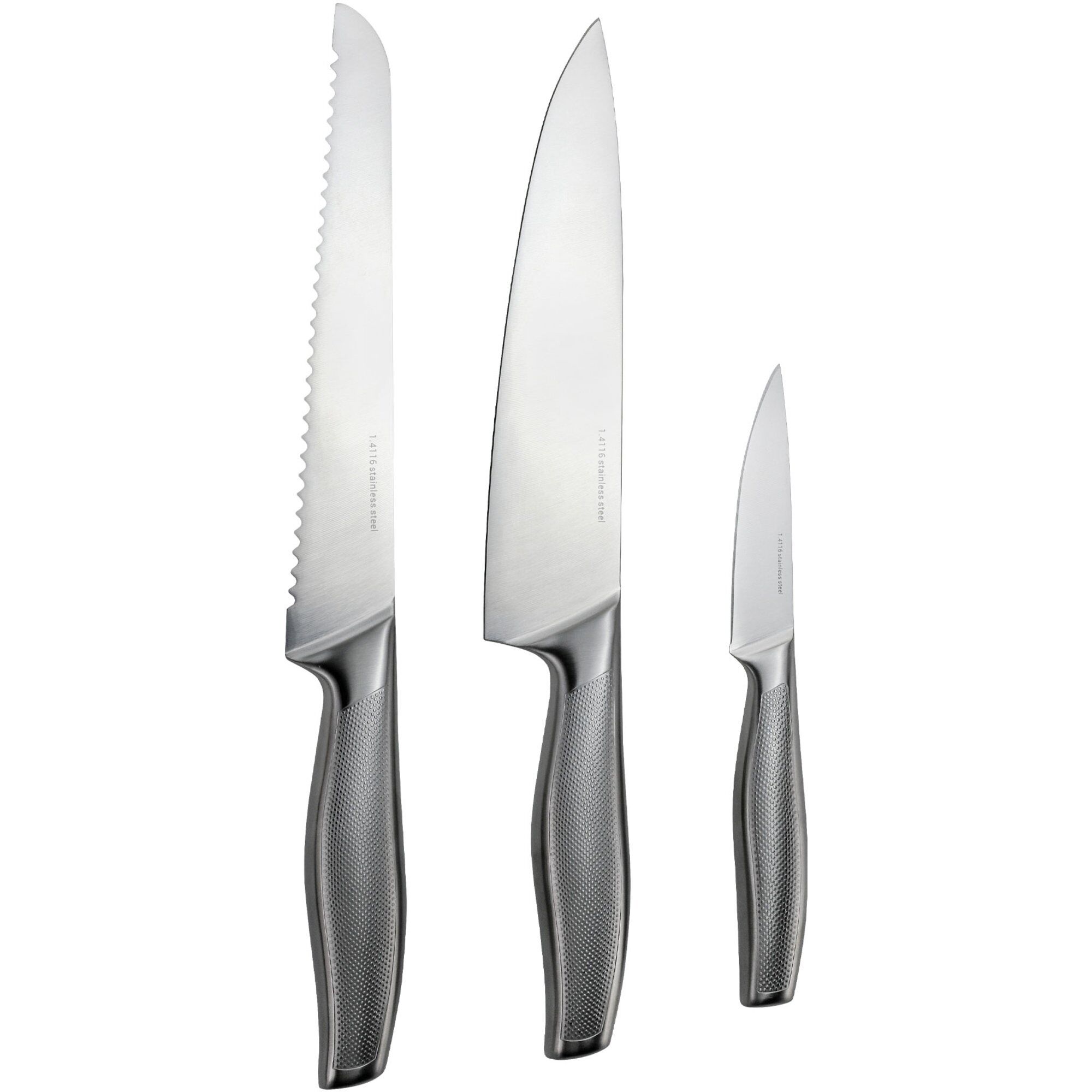 Knivsæt, 1.4116 Stål, 3 Dele Black Friday Essentials Tilbud