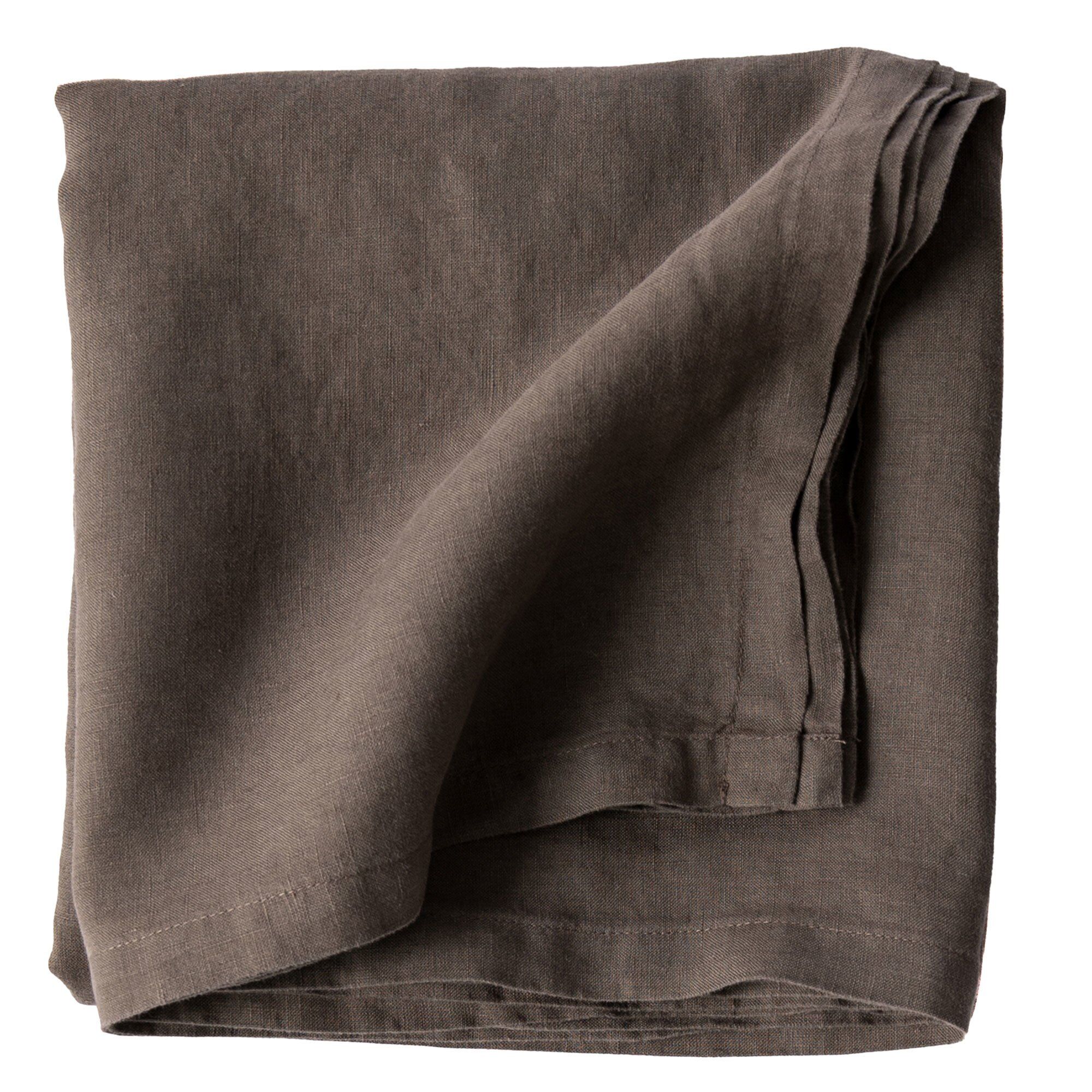 Dug I Hør 145 X 145 Cm, Taupe Black Friday Tell Me More Tilbud