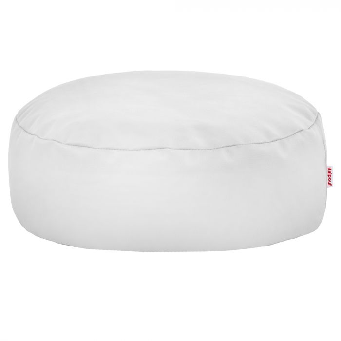 Round Footstool Pouffe   Faux Leather, 27289 Black Friday Italpouf Tilbud