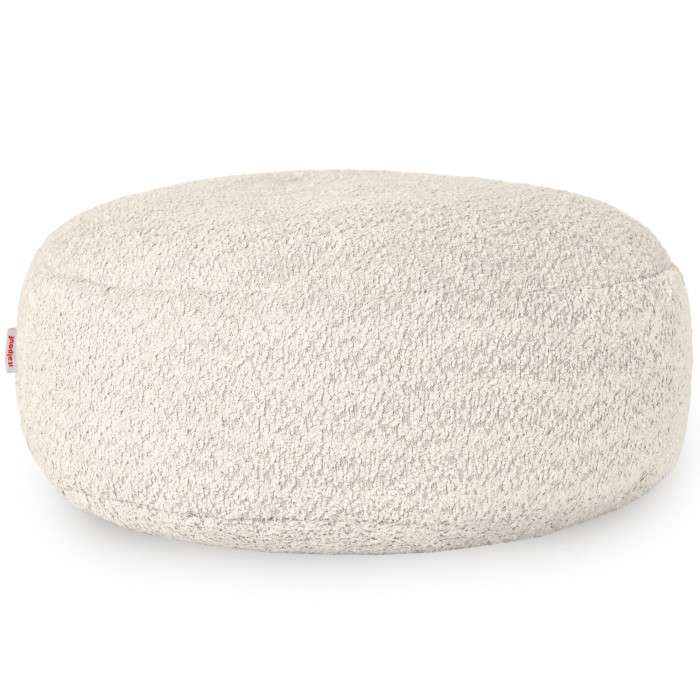 Round Footstool Pouffe   Teddy Boucle, 27409 Black Friday Italpouf Tilbud