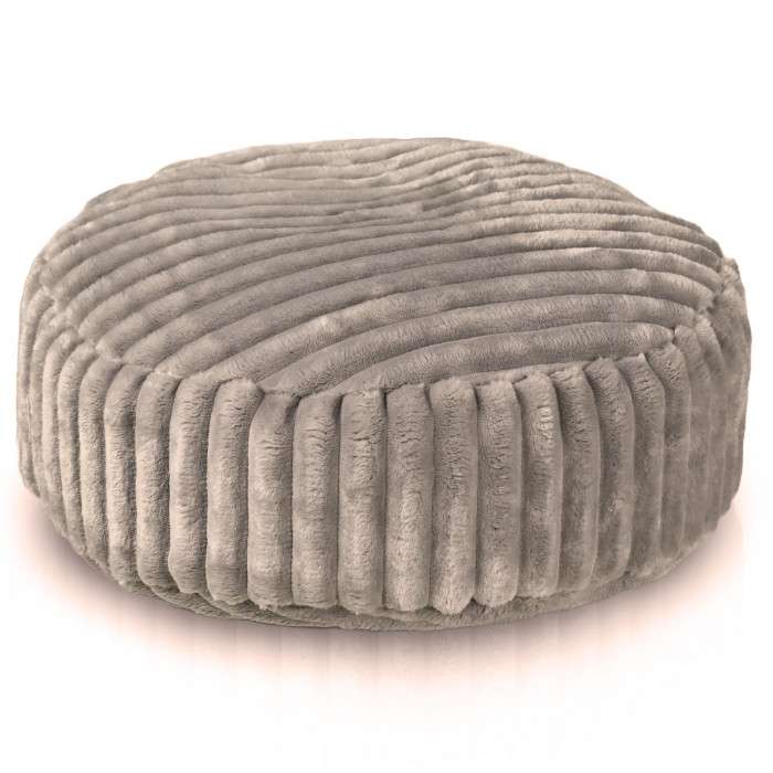 Round Footstool Pouffe   Jumbo Corduroy Royal, 27554 Black Friday Italpouf Tilbud
