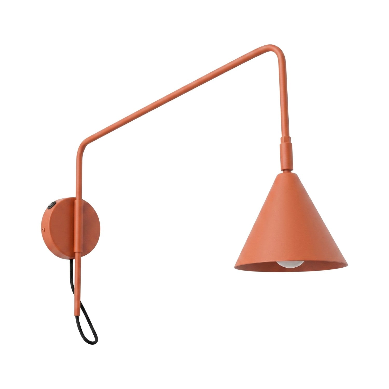 Væglampe Nox 1 Rød Okker Med Kontakt Black Friday Sollux Lighting Tilbud