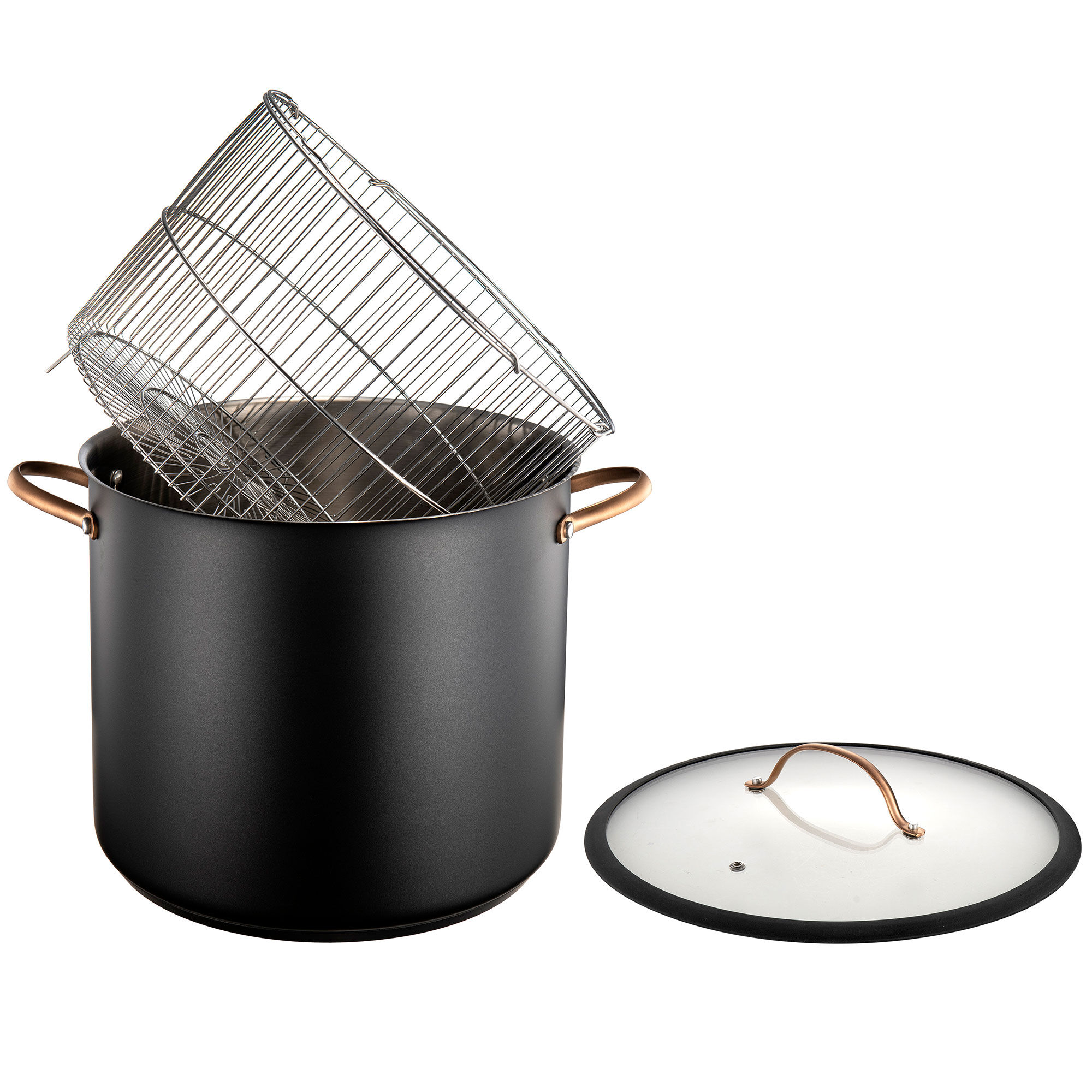Black Copper Gryde Med Dampkurv 18 Liter Black Friday Modern House Tilbud