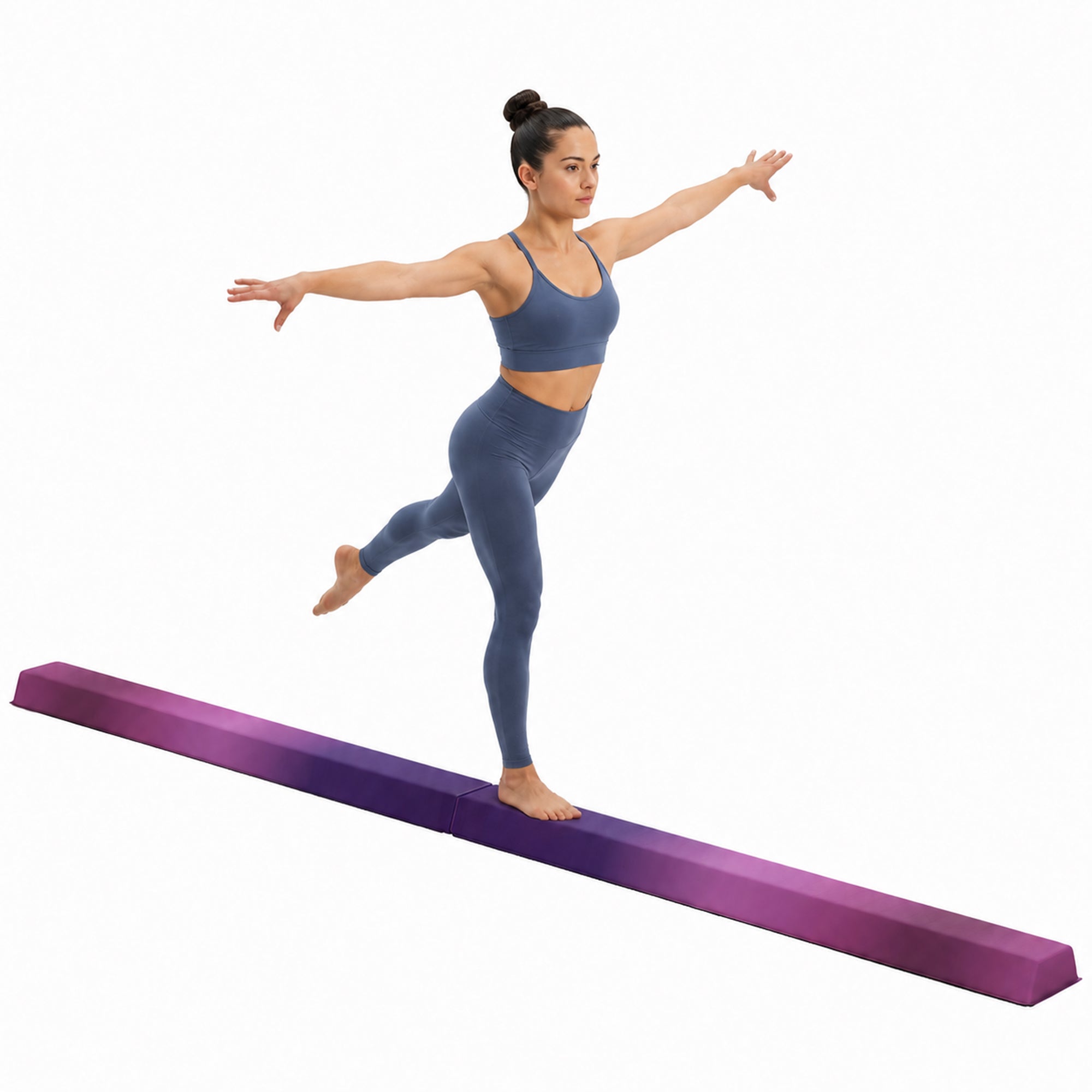 236 Cm Foldbar Balancebom Til Unge 80 Kg Violet Black Friday Arkswift Tilbud
