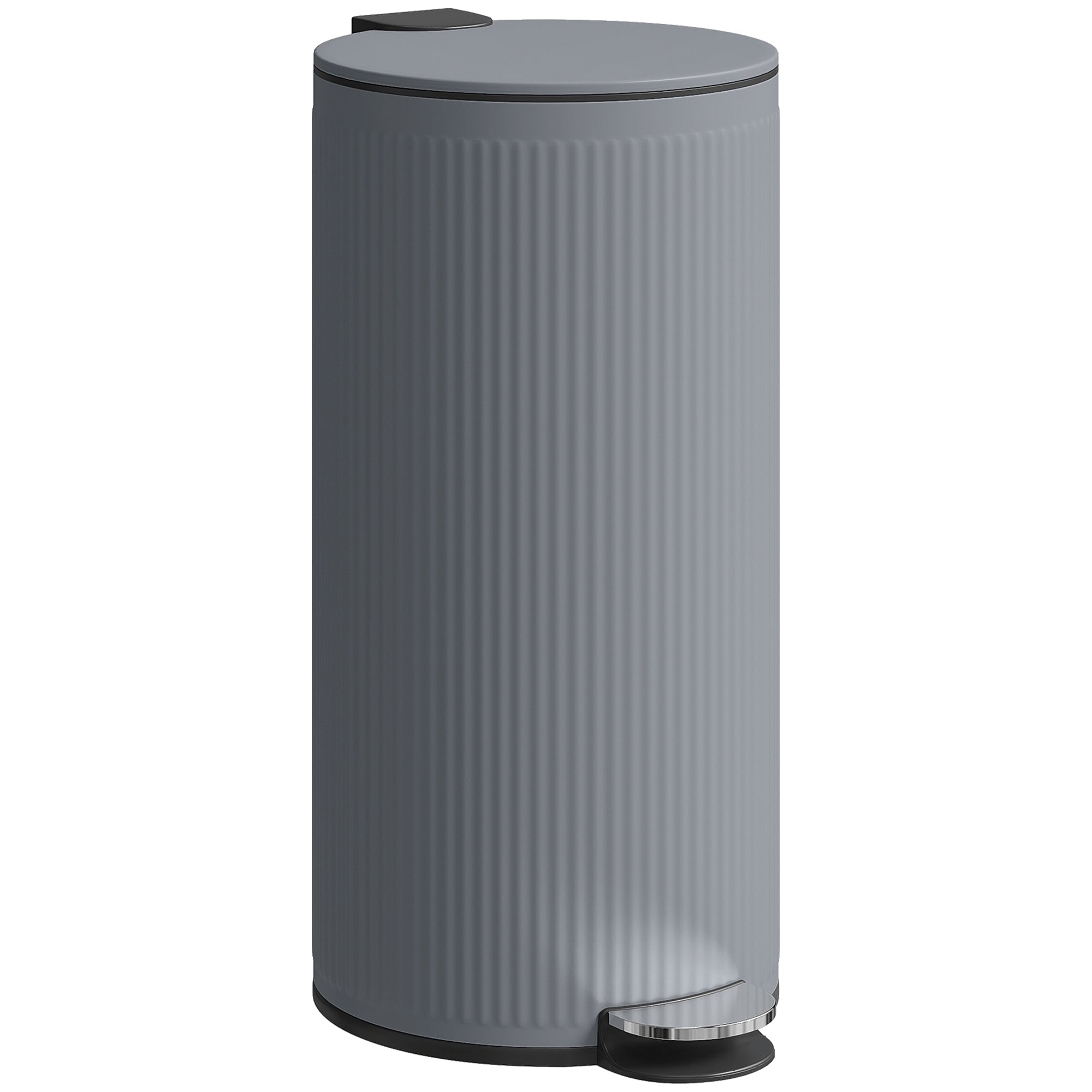 30l Pedalspand Med Soft Close Låg Og Pedal, Indvendig Metalspand, Sort, 36 X 30 X 60,5 Cm Black Friday Arkswift Tilbud