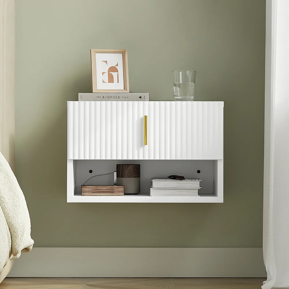 Væghængt Natbord Med Led Sensor Og Vendbart Design Black Friday Sobuy Tilbud