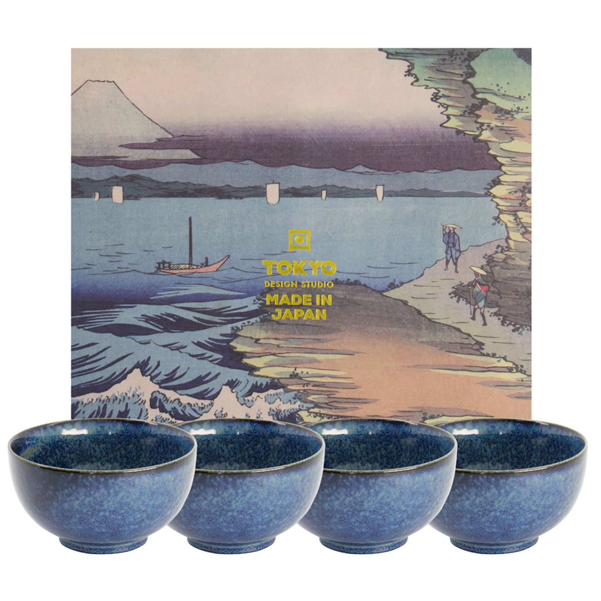 Cobalt Blue Skålsæt, 4 Stk Black Friday Tokyo Design Studio Tilbud