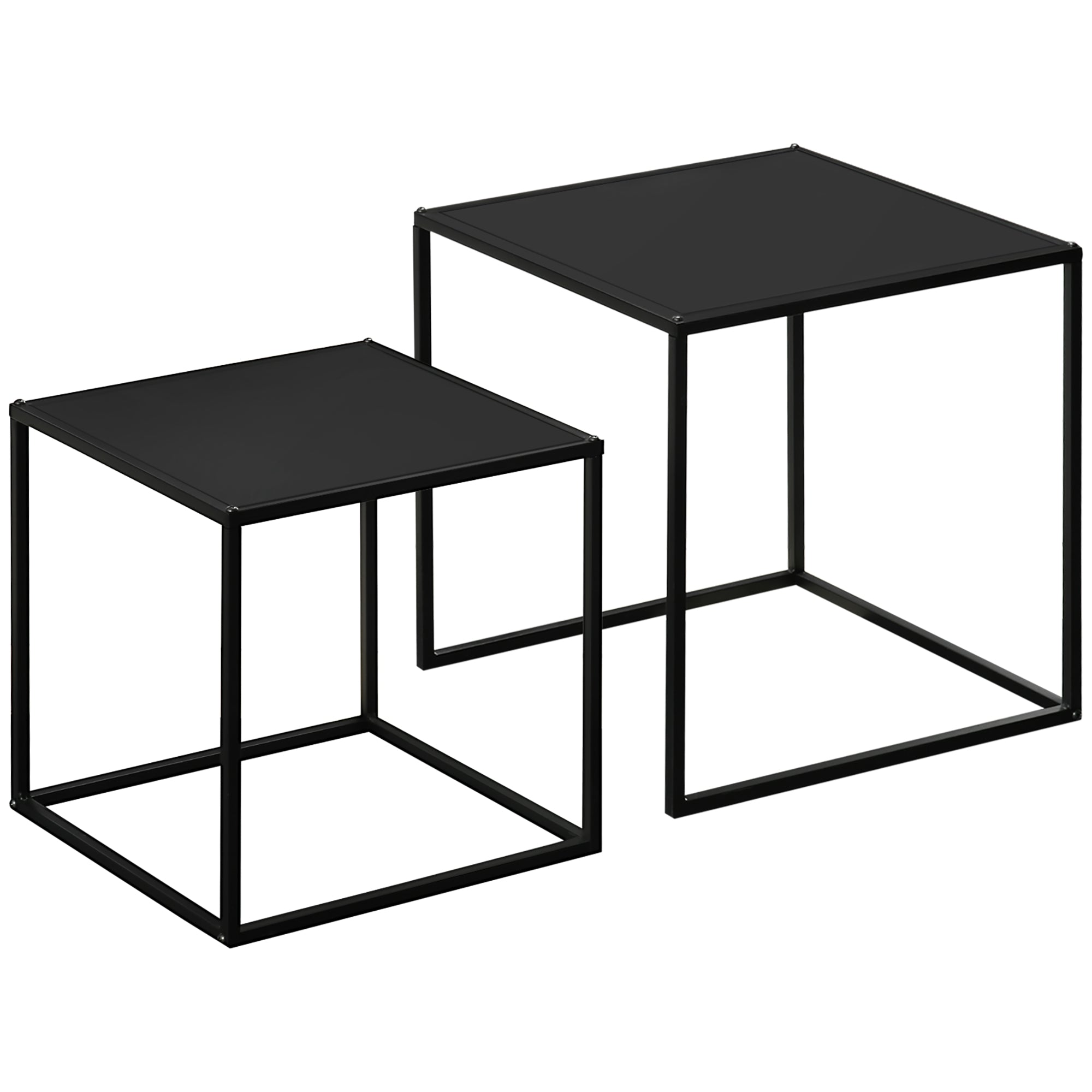 Moderne Sort Sofabordsæt med 2 Indskudsborde - Black Friday!