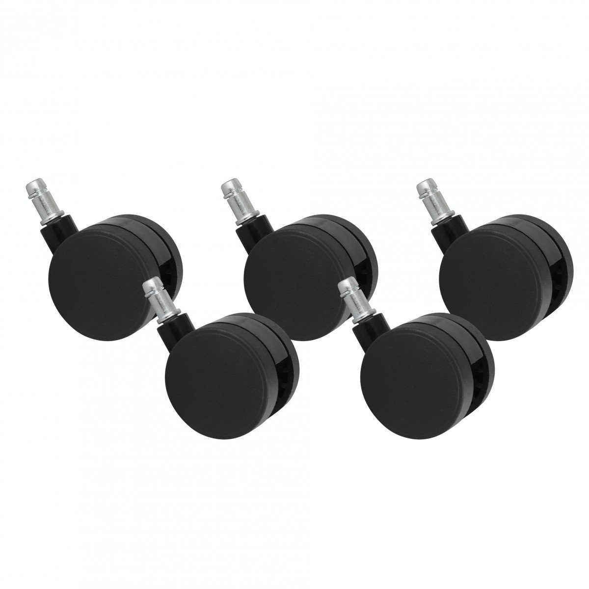 Kontorstolhjul Sort Pin 11mm   60mm Black Friday Skyport Tilbud