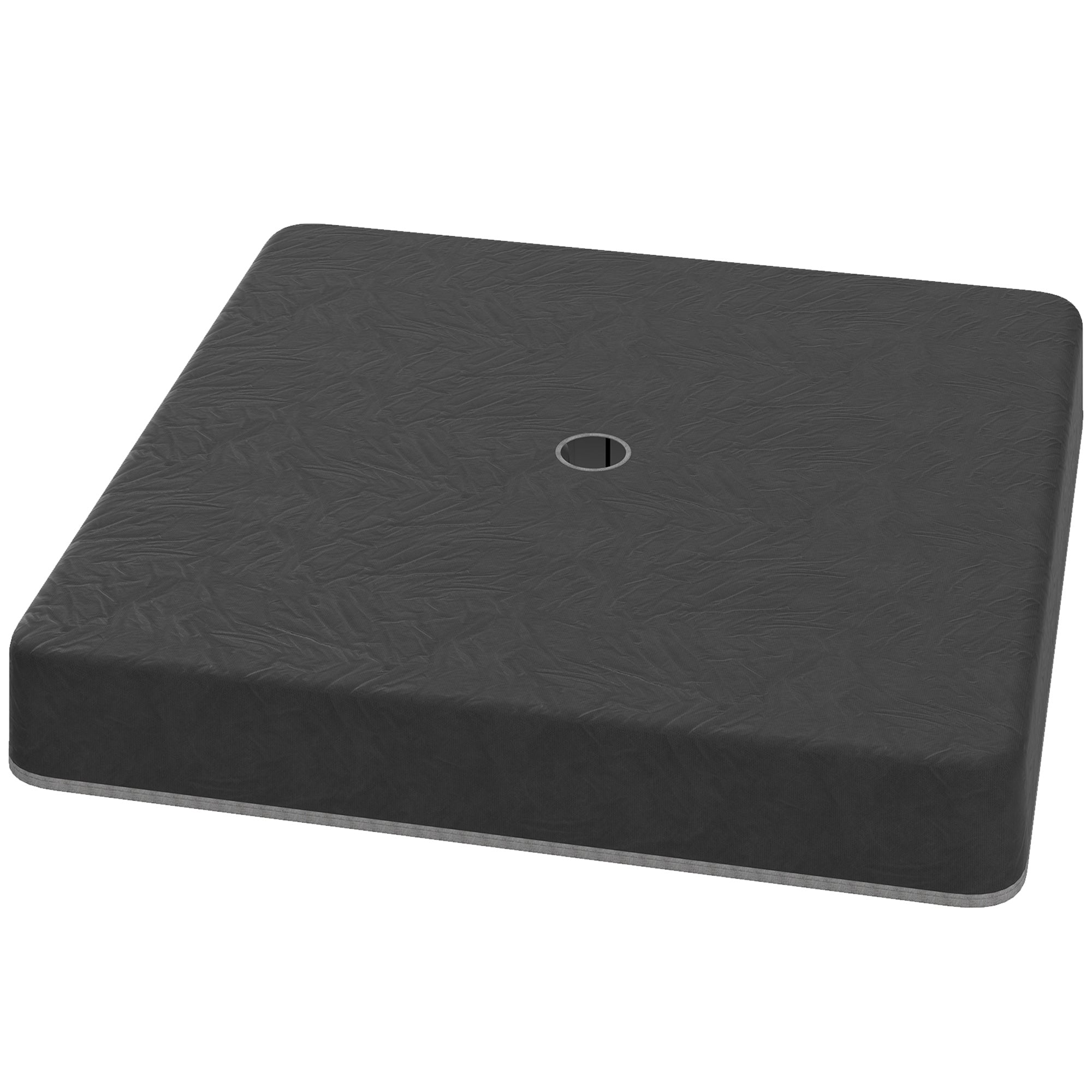 Fodvægte Til Parasolfod, Vandtæt, Kan Fyldes Med Sand, Plastik, 89l X 89b X 10,5h Cm, Sort Black Friday Aosom Tilbud