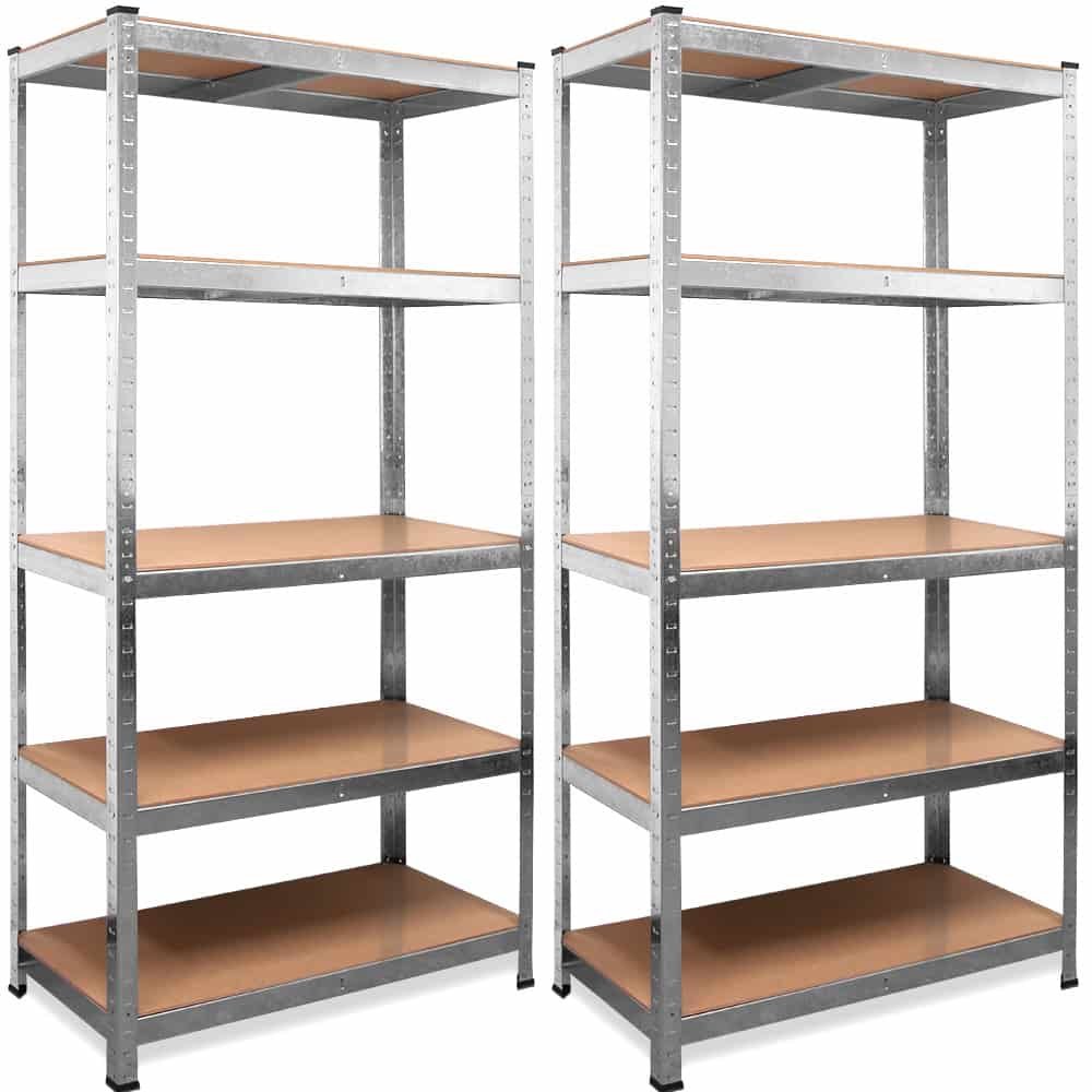 Lagerreol   2 Stk. 180x90x40 Cm, Galvaniseret Black Friday Deuba Tilbud