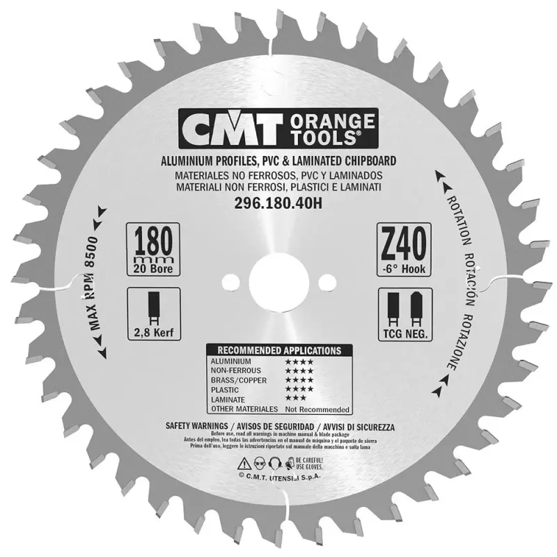 Klinge 180x2,8x20 Z40 Ne Neg   296.180.40h Black Friday Cmt Tilbud