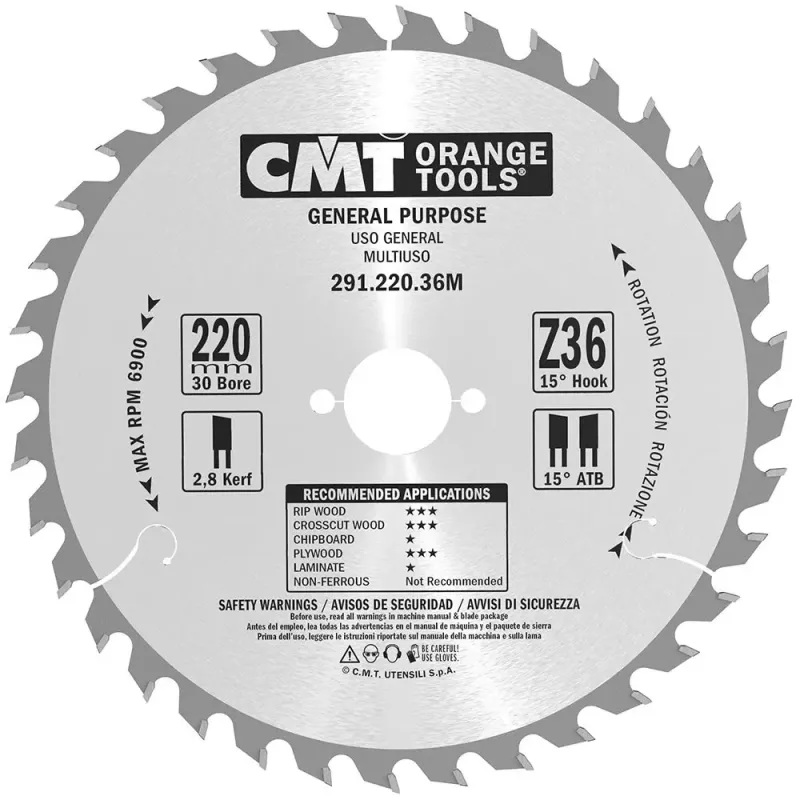 Klinge 220x2,8x30 Z36 W   291.220.36m Black Friday Cmt Tilbud