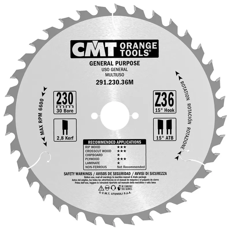 Klinge 230x2,8x30 Z36 W   291.230.36m Black Friday Cmt Tilbud
