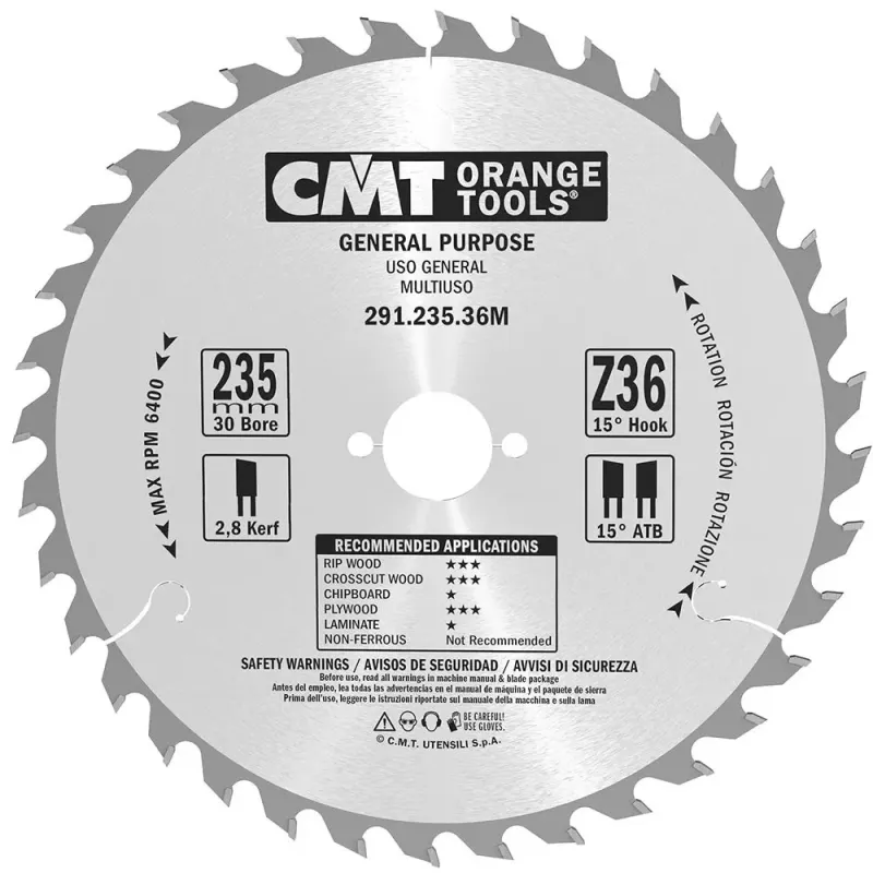 Klinge 235x2,8x30 Z36 W   291.235.36m Black Friday Cmt Tilbud