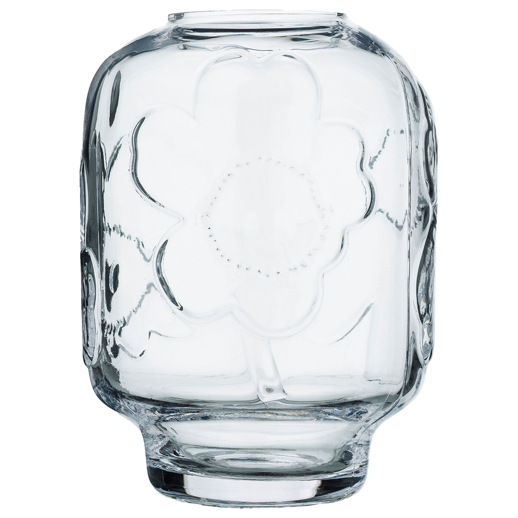 Unikko Vase Glas 18 Cm, Clear Black Friday Marimekko Tilbud