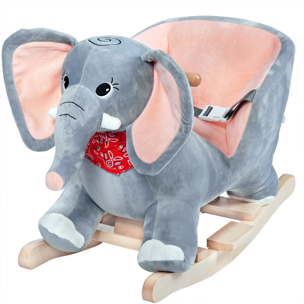 Grå Elefant Gyngedyr Med Sikkerhedssele Black Friday Deuba Tilbud