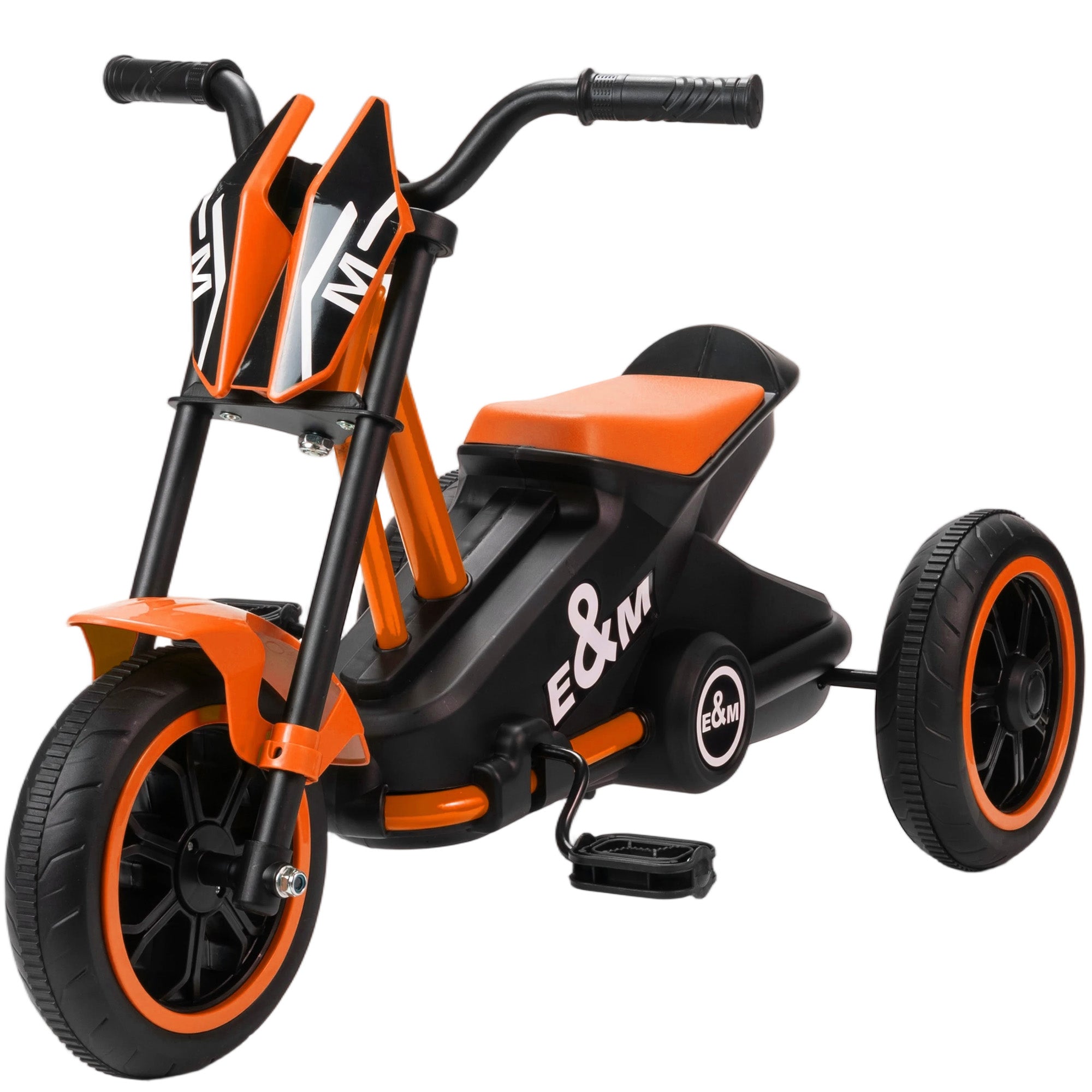 Trehjulet Cykel, Børnecykel, Løbecykel, Børnecykel Med Pedaler, Løbecykel Til Børn 18 36 Måneder, Stål, 79x44x50 Cm, Orange Black Friday Arkswift Tilbud