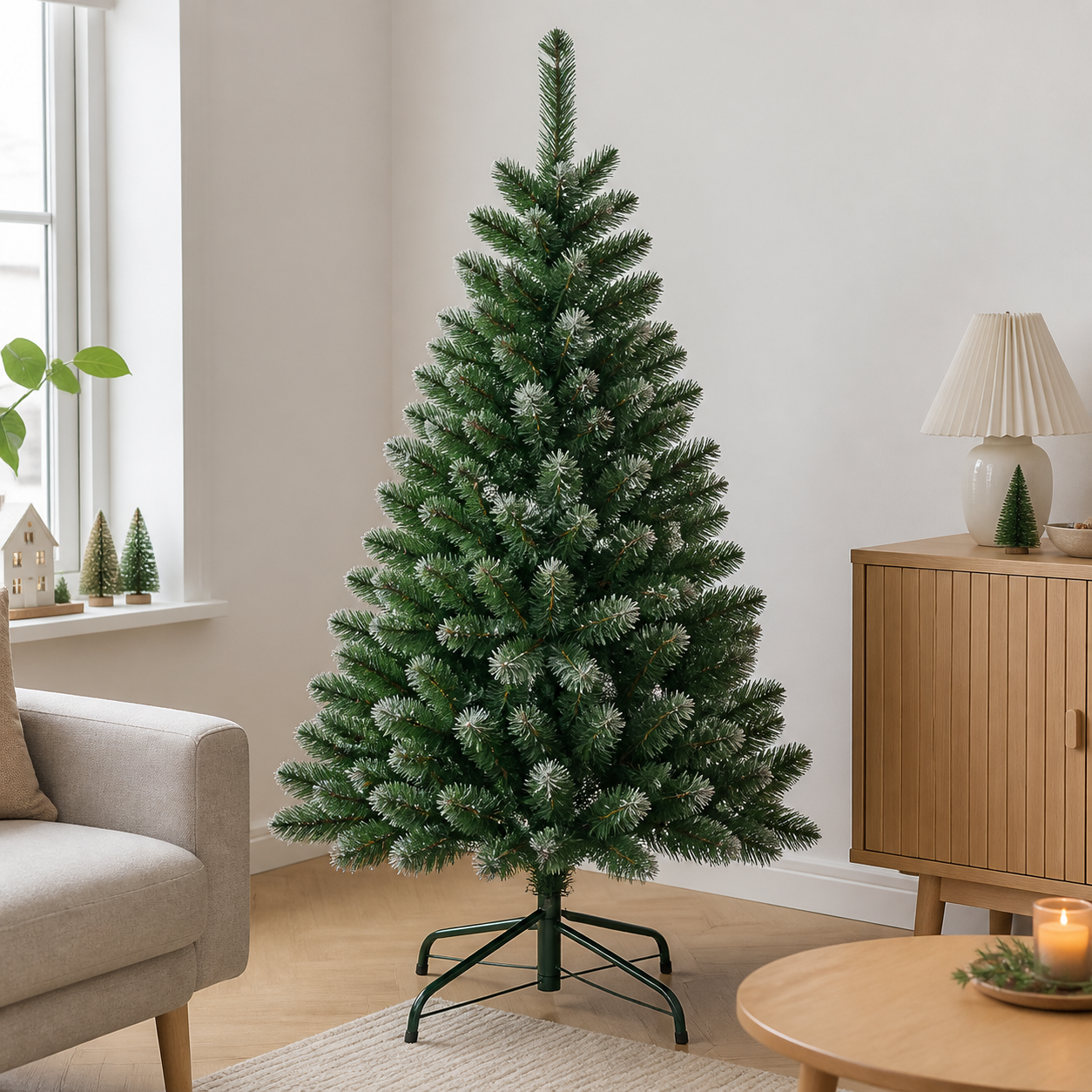 Kunstigt Juletræ 180 Cm Med Sne Black Friday Deuba Tilbud