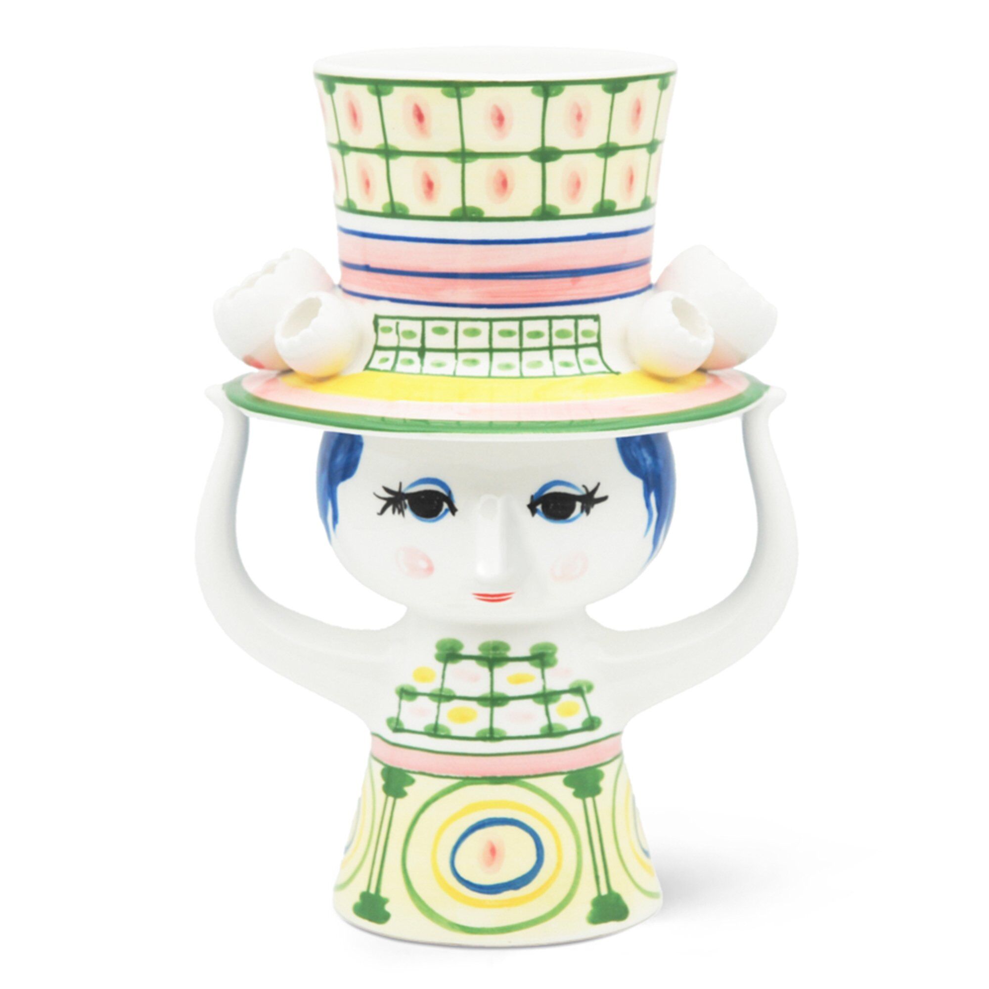 Lady With Hat Vase 24,5 Cm, Grøn Black Friday Bjørn Wiinblad Tilbud