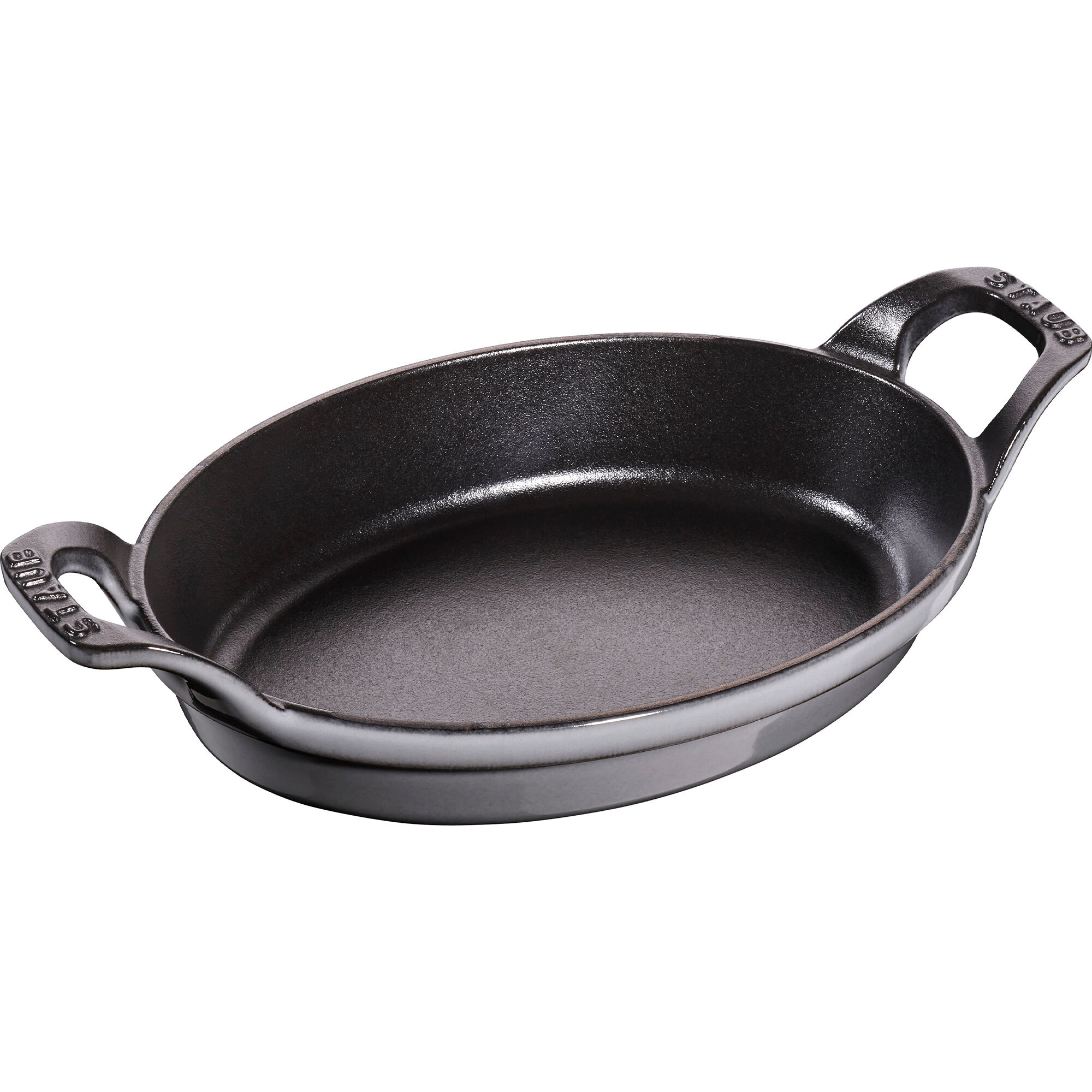 Oval Ovnfast Form I Støbejern 21 Cm, Grå Black Friday Staub Tilbud