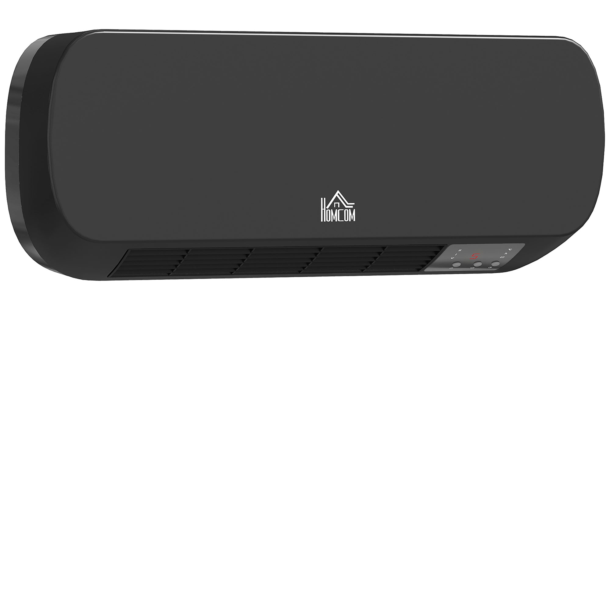 Vægmonteret Varmeblæser, 2000w, Med Fjernbetjening, 2 Varmetilstande, Led Display, 12 Timers Timer, Til Badeværelser Black Friday Arkswift Tilbud
