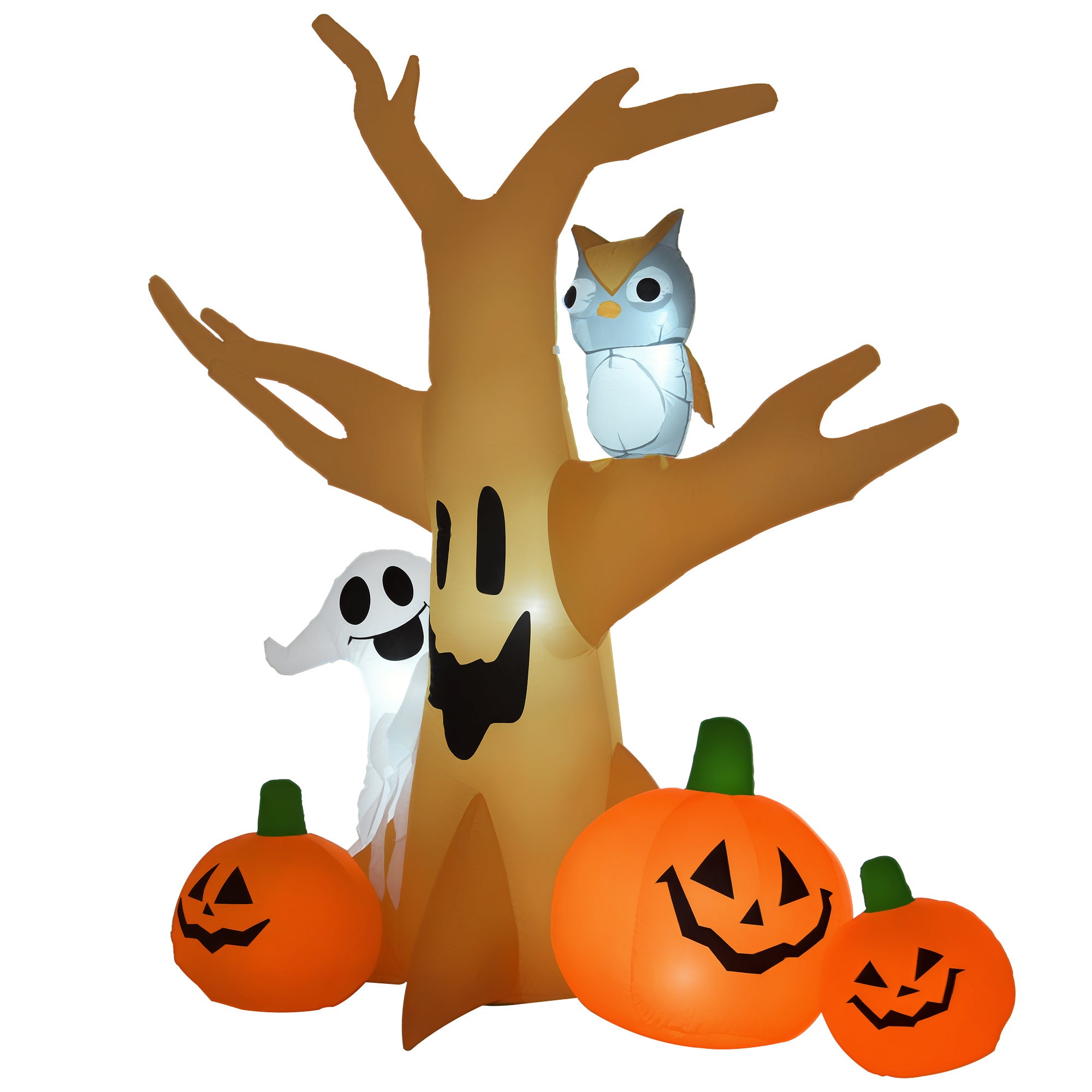 Oppustelig Halloween Spøgelsesluftfigur Med Lysende Dekoration 120 240 Cm (oppusteligt Hjemsøgt Træ) Black Friday Arkswift Tilbud